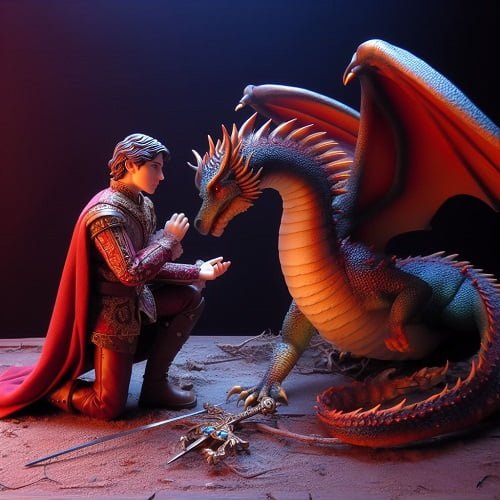 de prins en de draak sluiten vriendschap